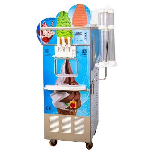 دستگاه بستنی ساز قیفی نیکنام مدل دلارام سه فاز 1.5 اسب بیتزر (سمی هرمتیک)